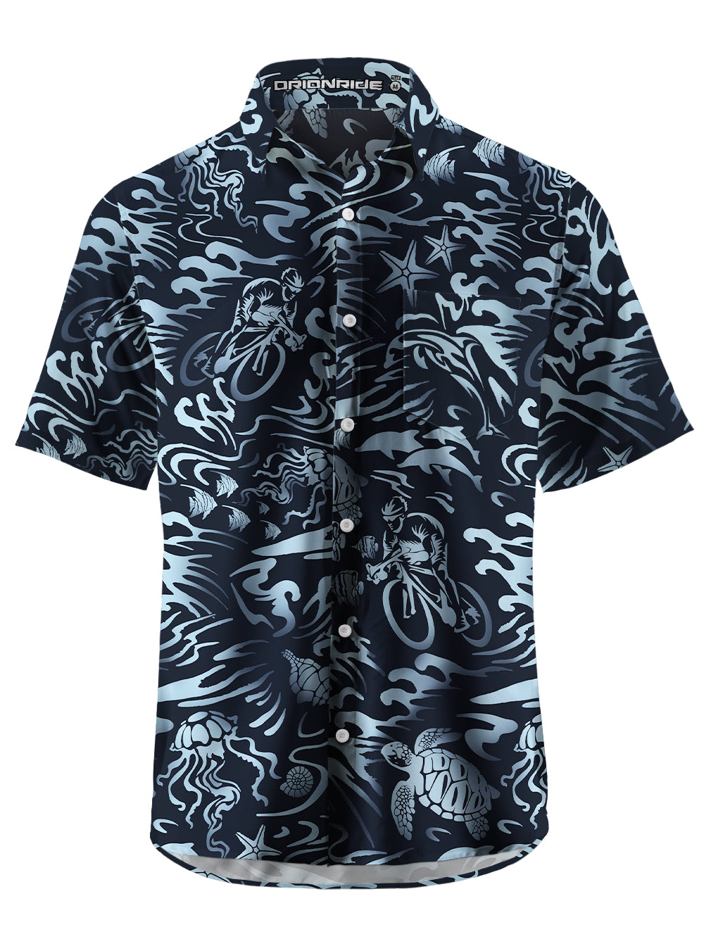 Orionride Ocean Legend Zipper Pockets Ultra Lightweight Short Sleeves Gravel Shirt