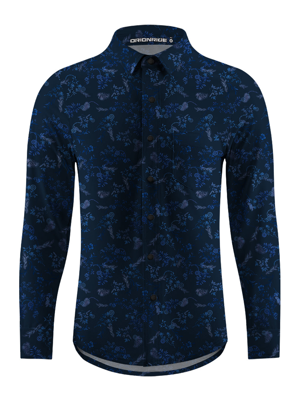 Orionride Whispering Leaves Men's Stretchy Breathable Long Sleeve Gravel Shirt