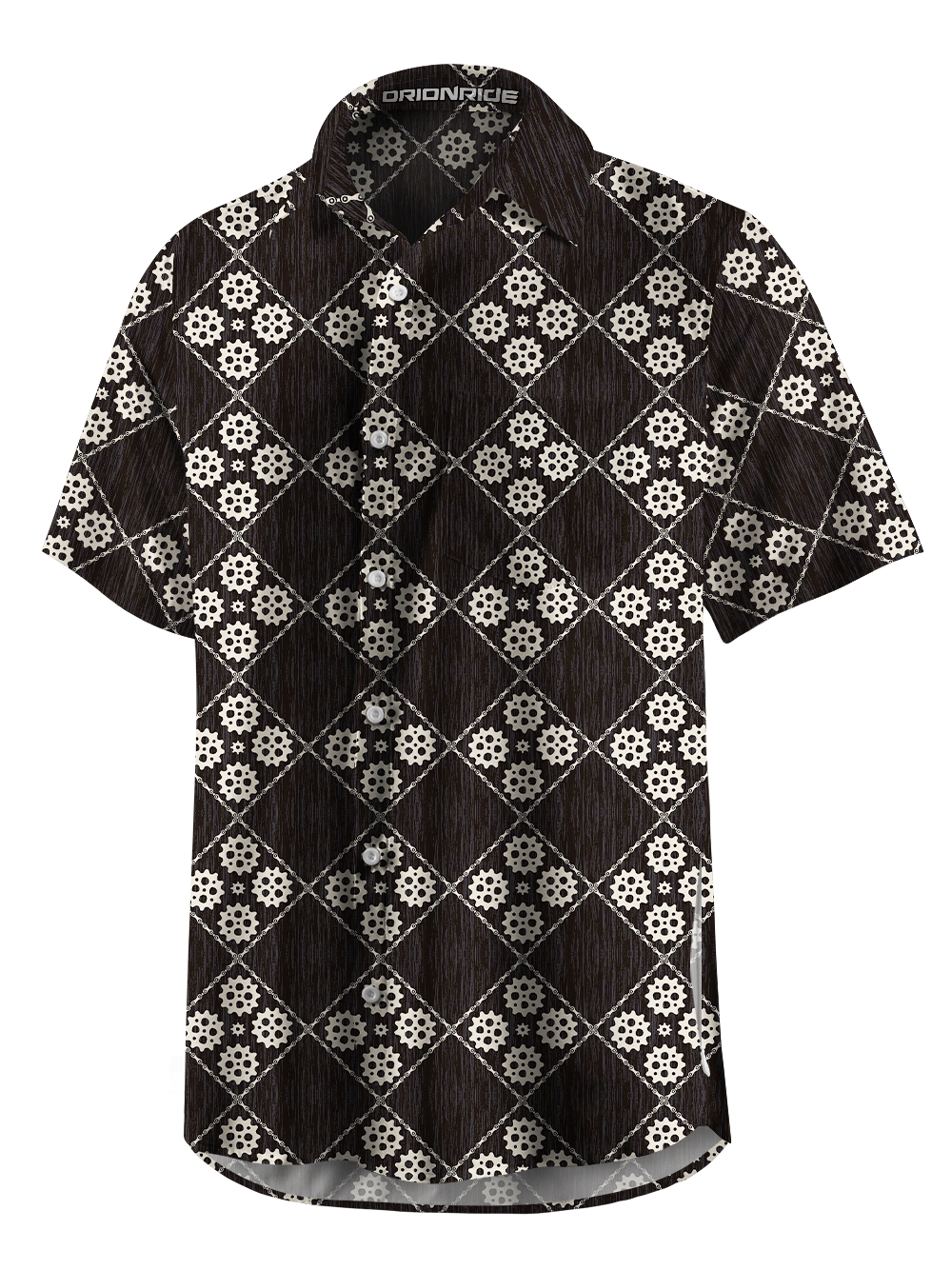 Orionride Rhombic Gear Zipper Pockets Ultra Lightweight Short Sleeves Gravel Shirt