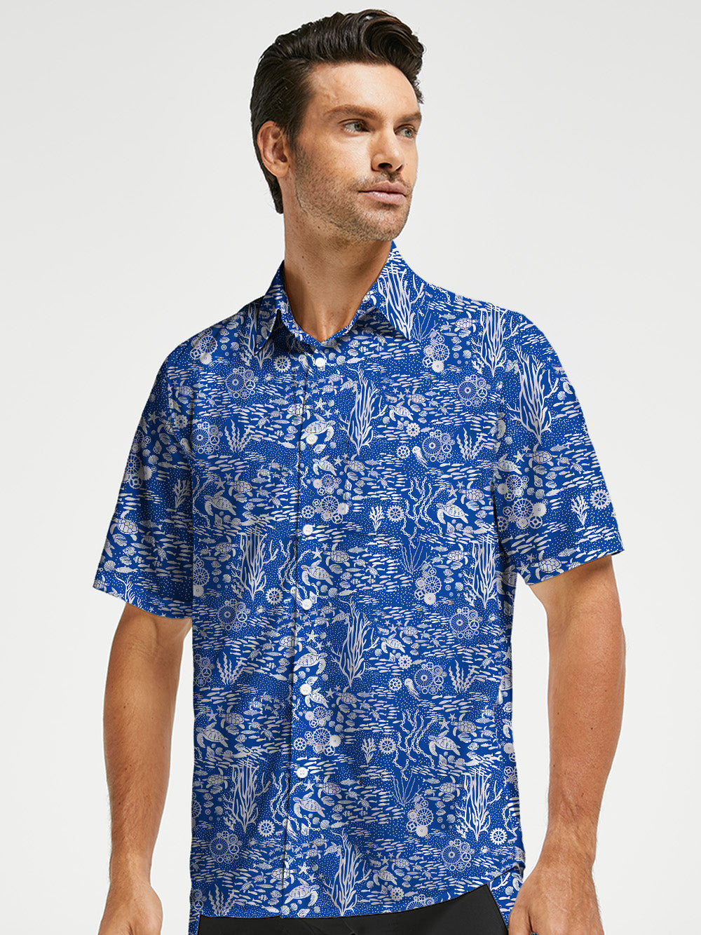 Orionride Undersea Paradise Zipper Pockets Ultra Lightweight Short Sleeves Gravel Shirt