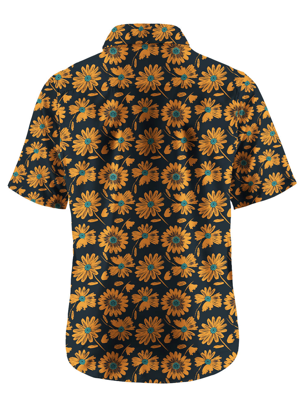 Orionride Daisy Petals Zipper Pockets Ultra Lightweight Short Sleeves Gravel Shirt