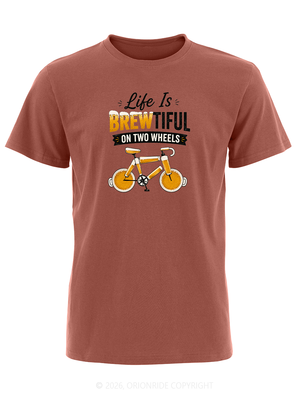 Orionride Life Is Brewtiful Short Sleeves Bike T-Shirt