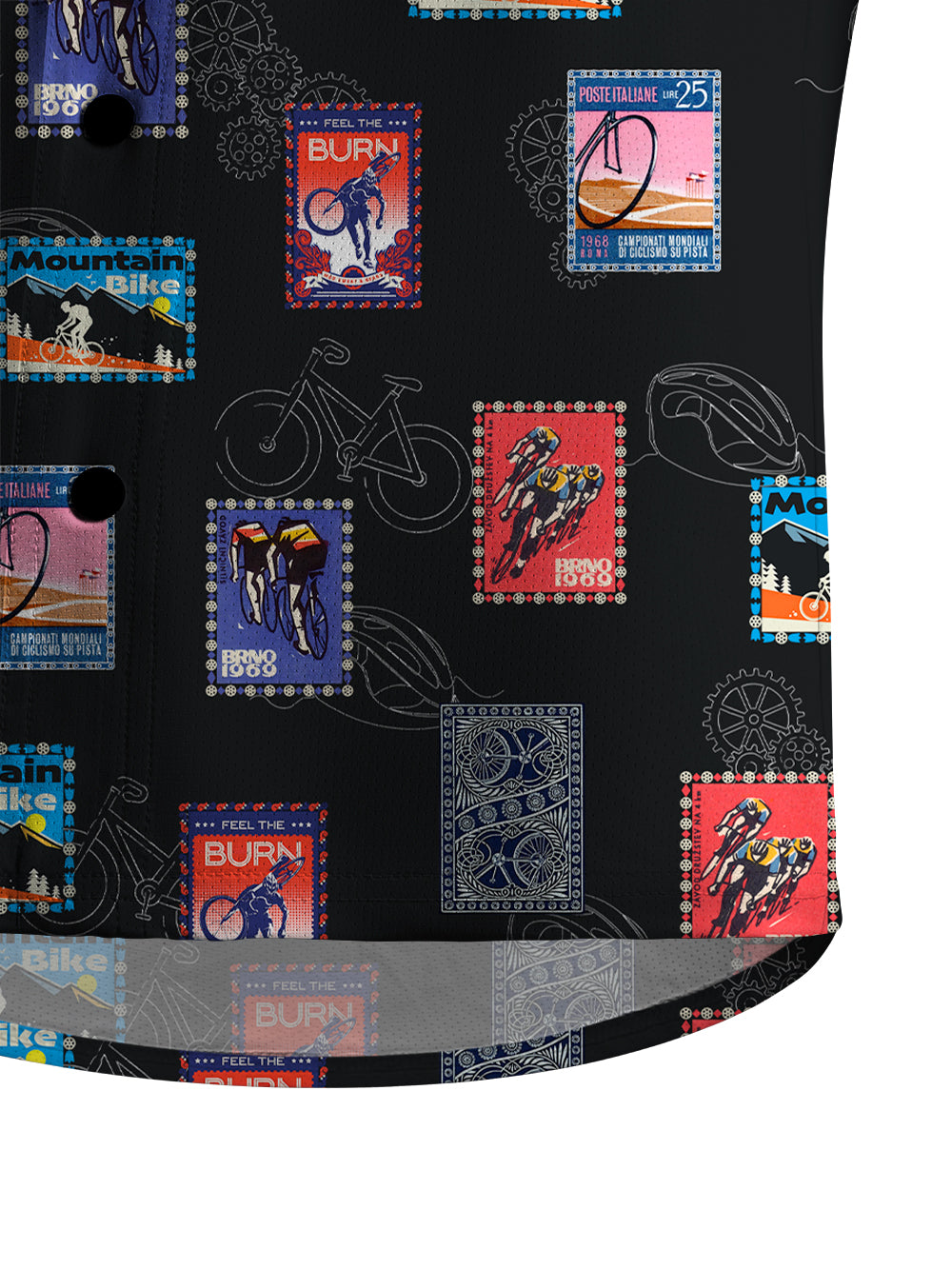 Orionride Stamp Collecting Men's Stretchy Breathable Long Sleeve Gravel Shirt