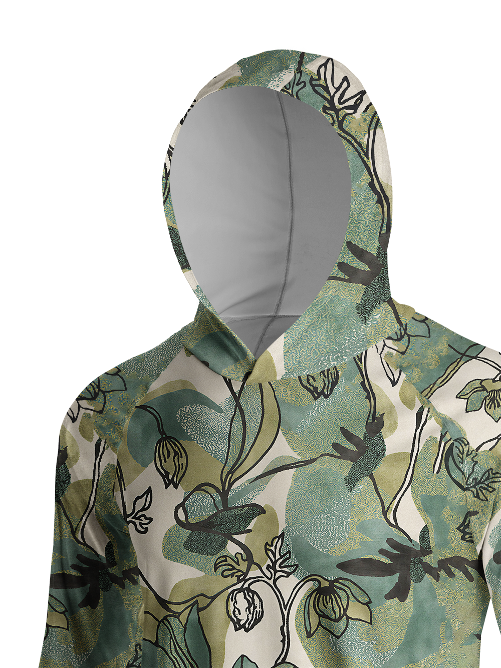 Orionride Boho Bloom Long Sleeve Cycling Hoodie Shirt