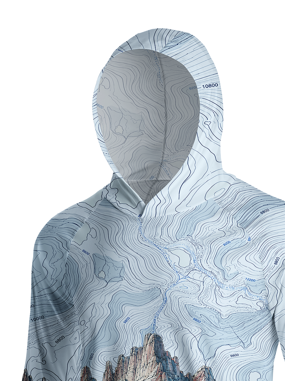 Orionride Contour Peak Long Sleeve Cycling Hoodie Shirt
