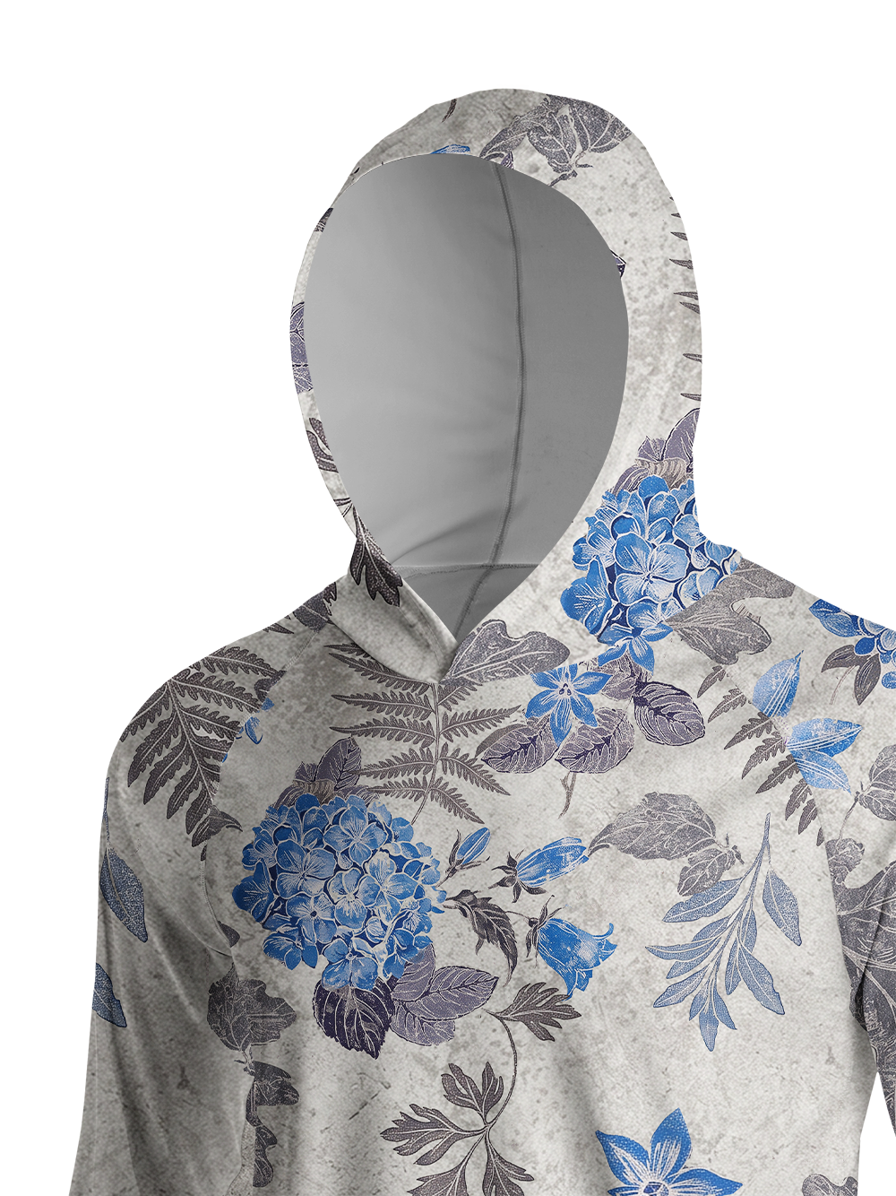 Orionride Cool-toned Plants Long Sleeve Cycling Hoodie Shirt