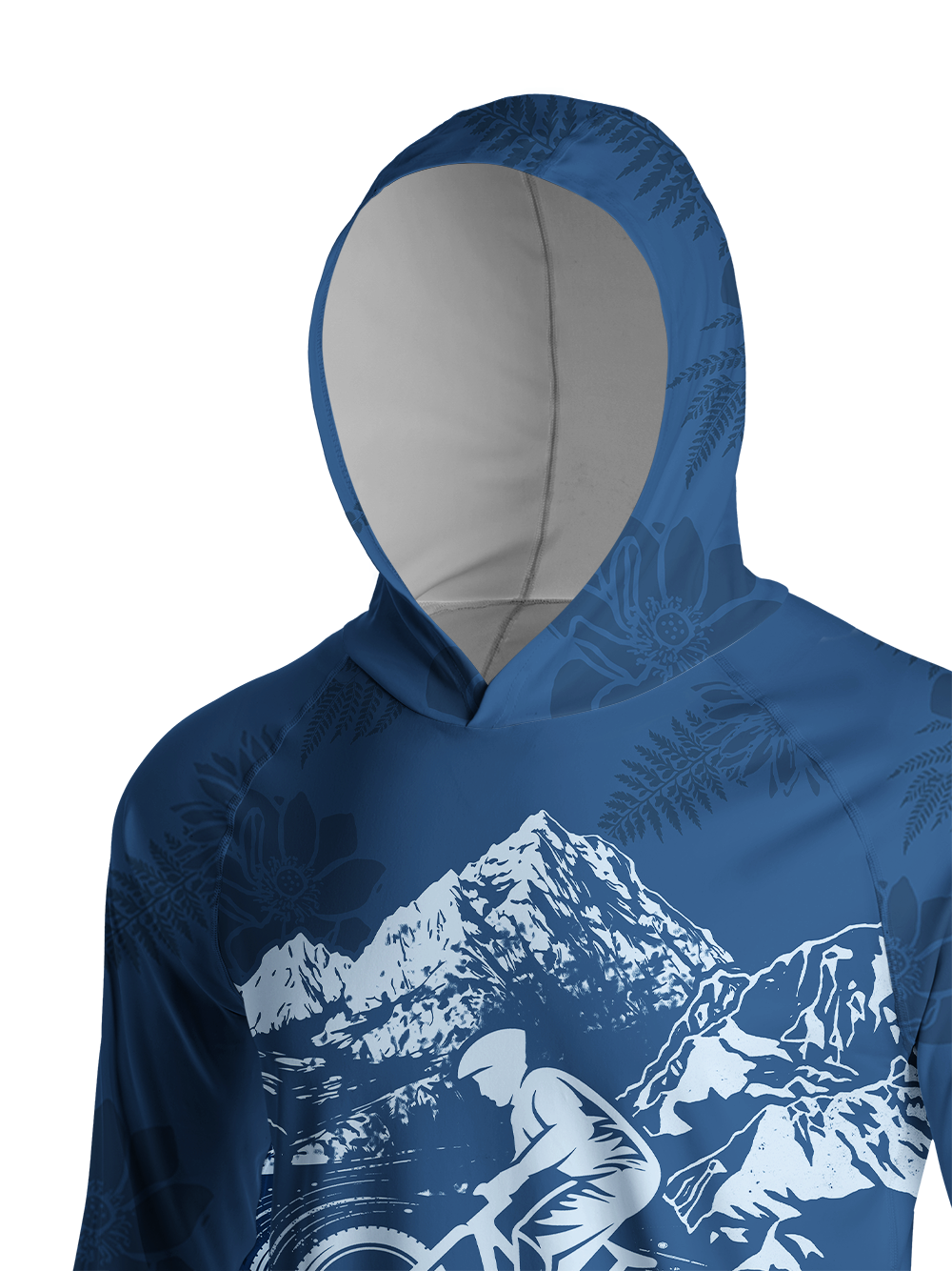 Orionride Never Give Up Long Sleeve Cycling Hoodie Shirt