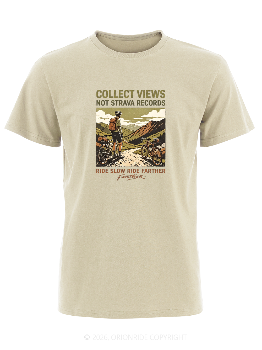 Orionride Slow Ride Views Short Sleeves Bike T-Shirt