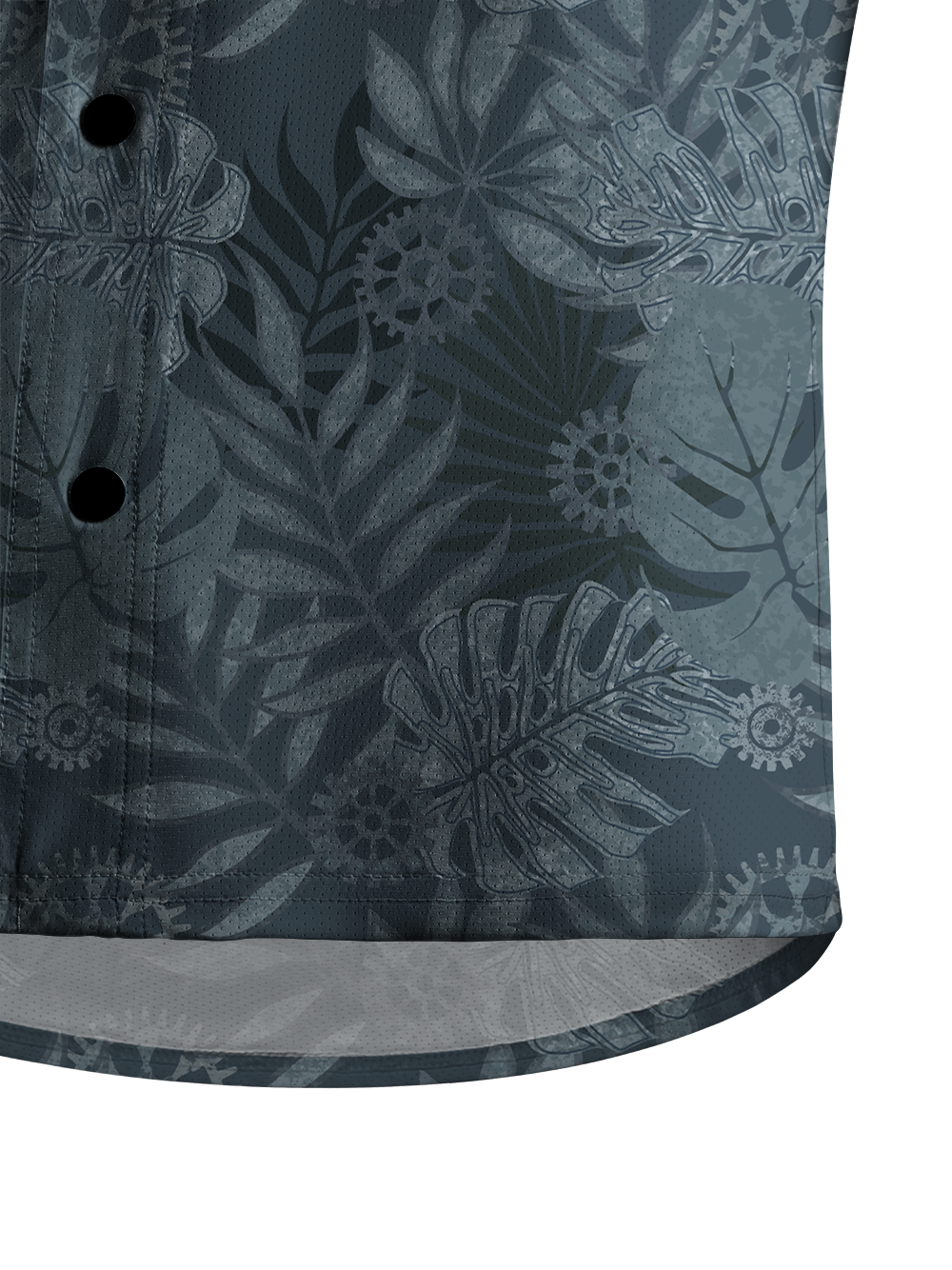 Orionride Dark Monstera Leaves Men's Stretchy Breathable Long Sleeve Gravel Shirt