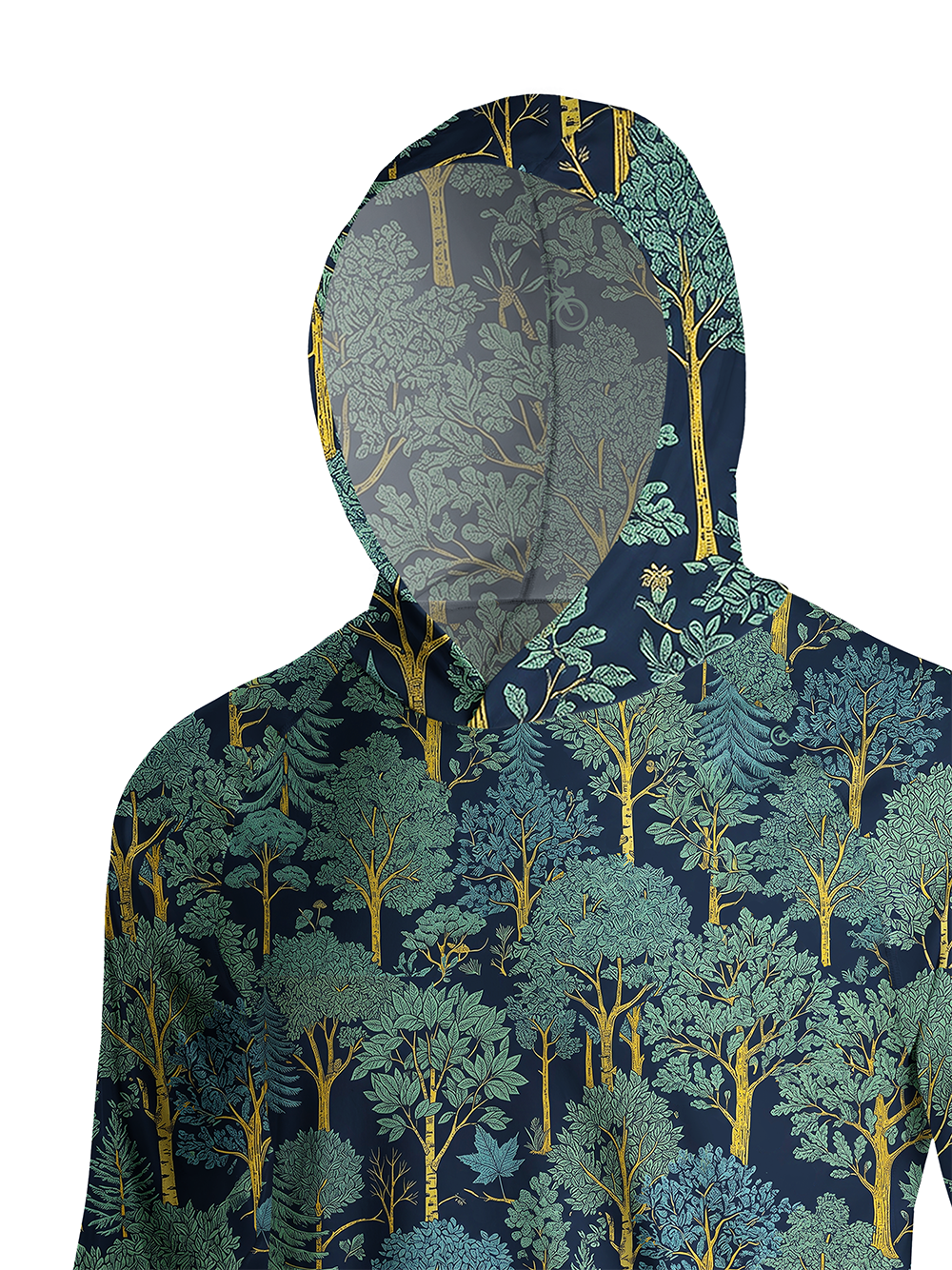 Orionride Deciduous Trees Long Sleeve Cycling Hoodie Shirt