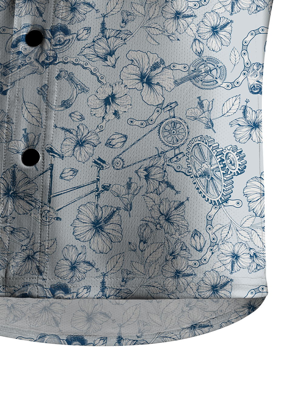 Orionride Hibiscus Gear Men's Stretchy Breathable Long Sleeve Gravel Shirt