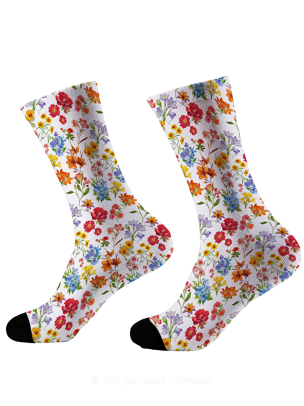 Orionride Sunshine Floral Cycling Socks