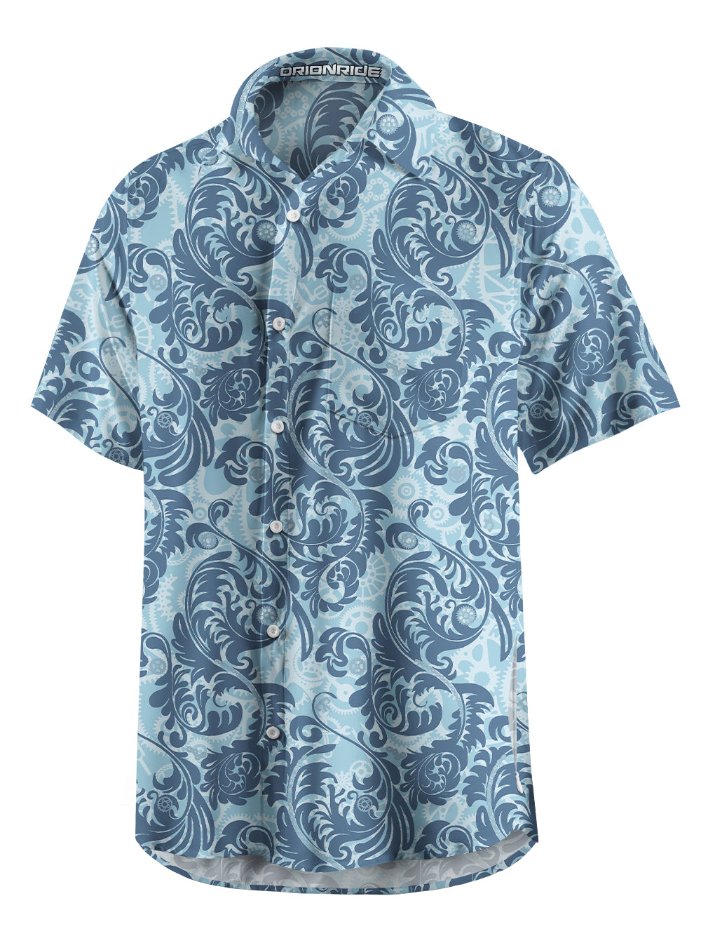 Orionride Psychedelic Vine Zipper Pockets Ultra Lightweight Short Sleeves Gravel Shirt