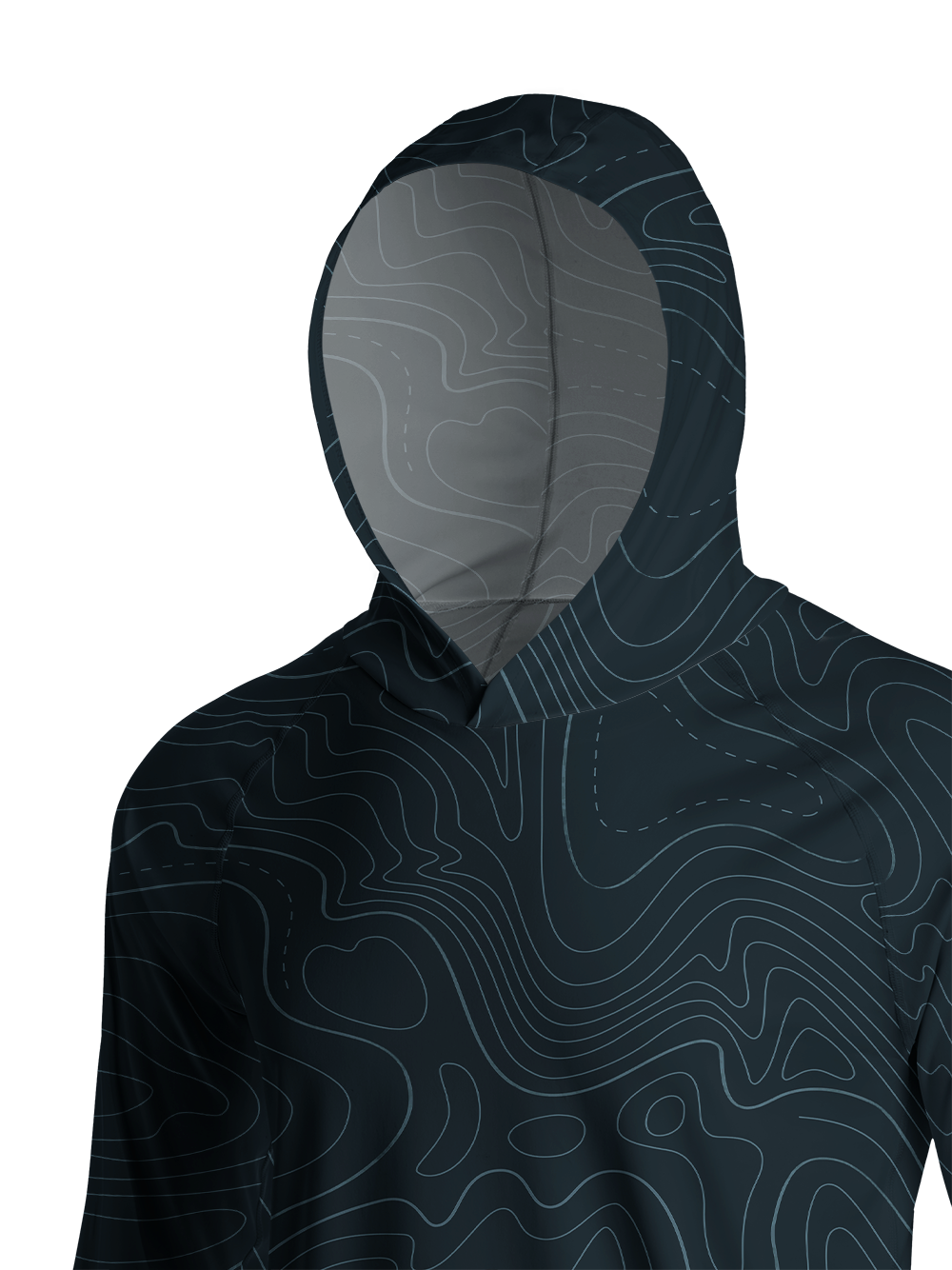 Orionride Real And Virtual Mountain Long Sleeve Cycling Hoodie Shirt