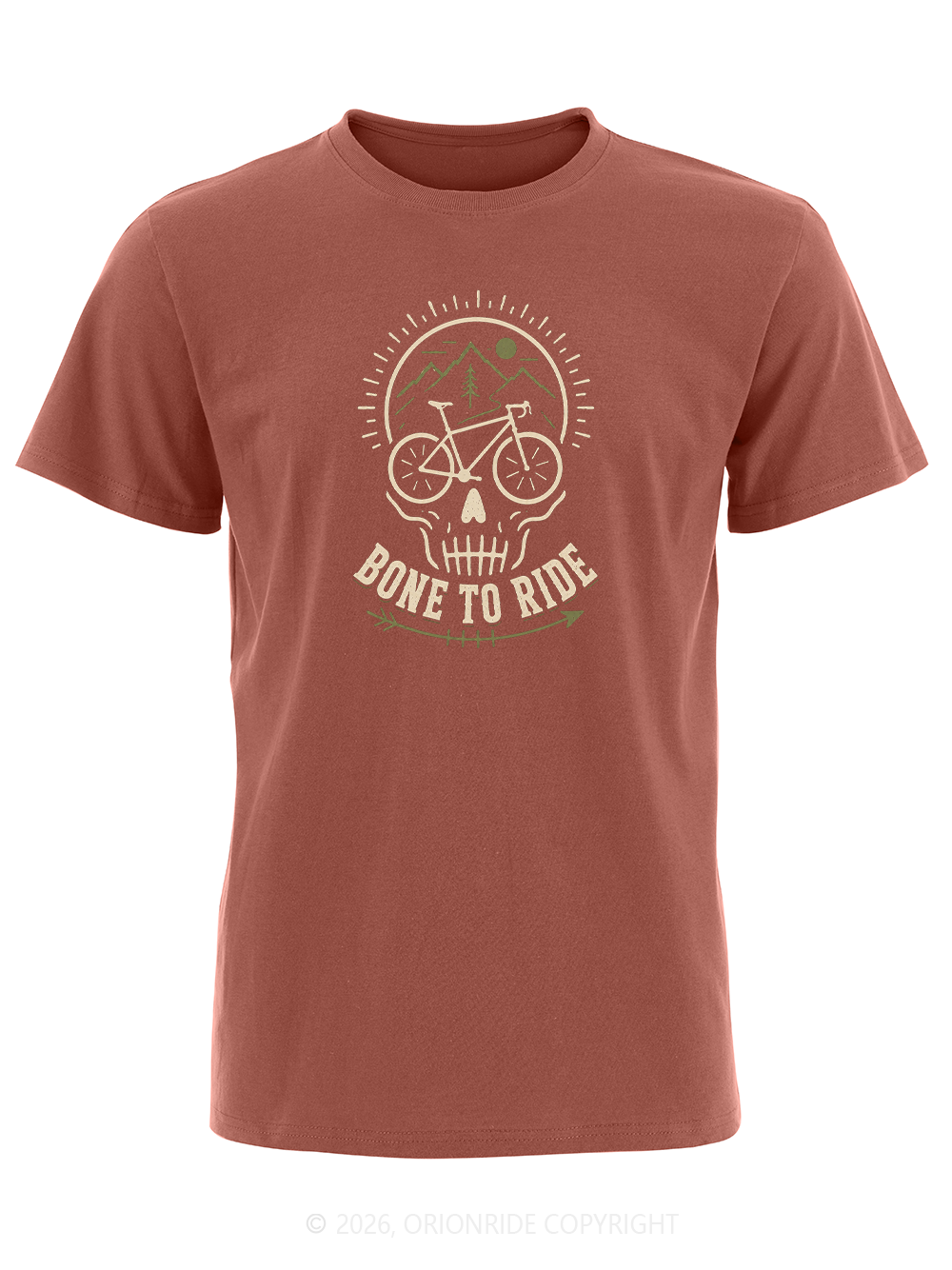 Orionride Skull Bicycle Short Sleeves Bike T-Shirt