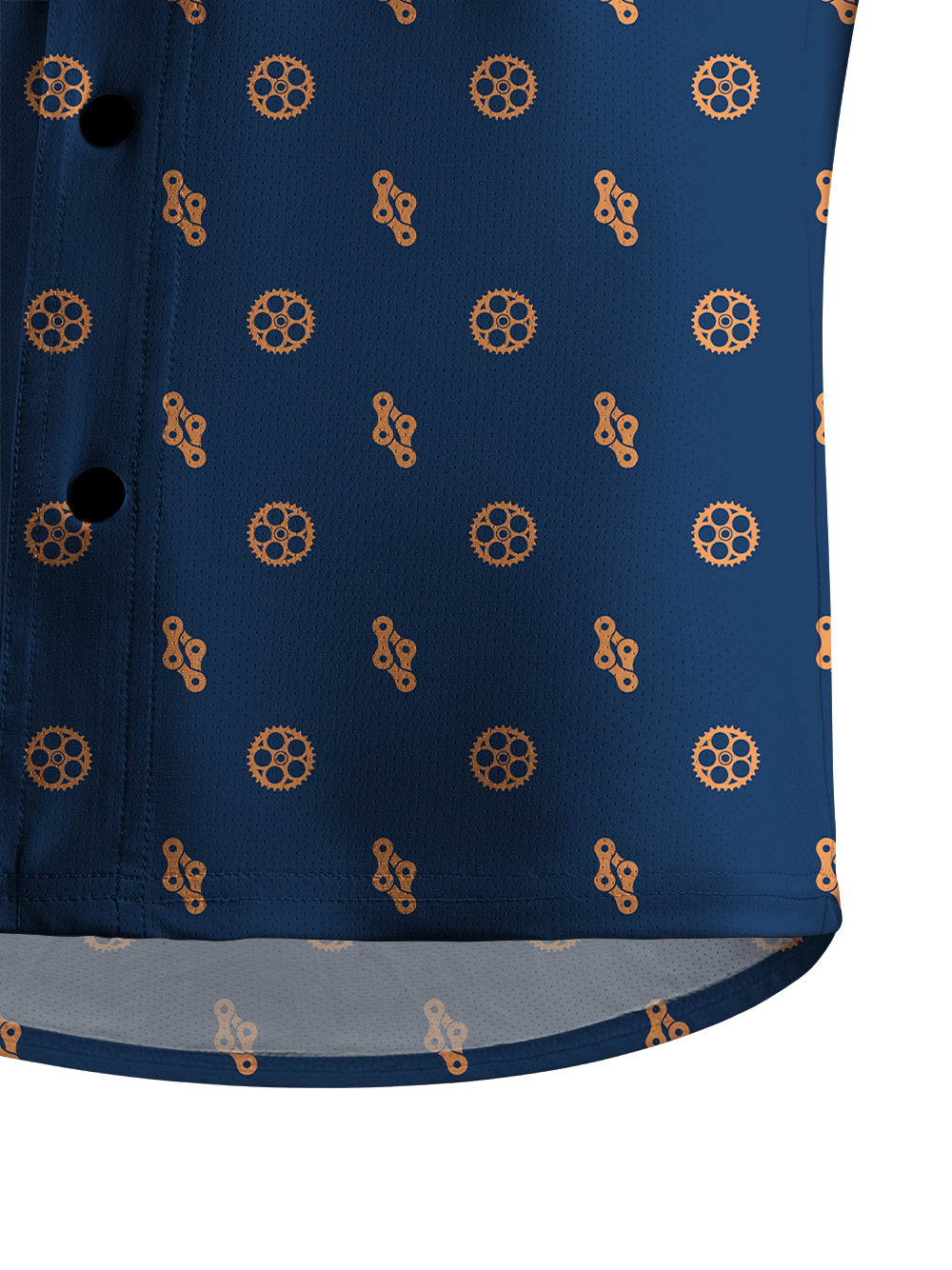 Orionride Gears And Chains Men's Stretchy Breathable Long Sleeve Gravel Shirt
