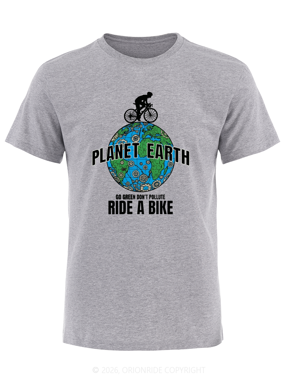 Orionride Go Green Don't Pollute Short Sleeves Bike T-Shirt