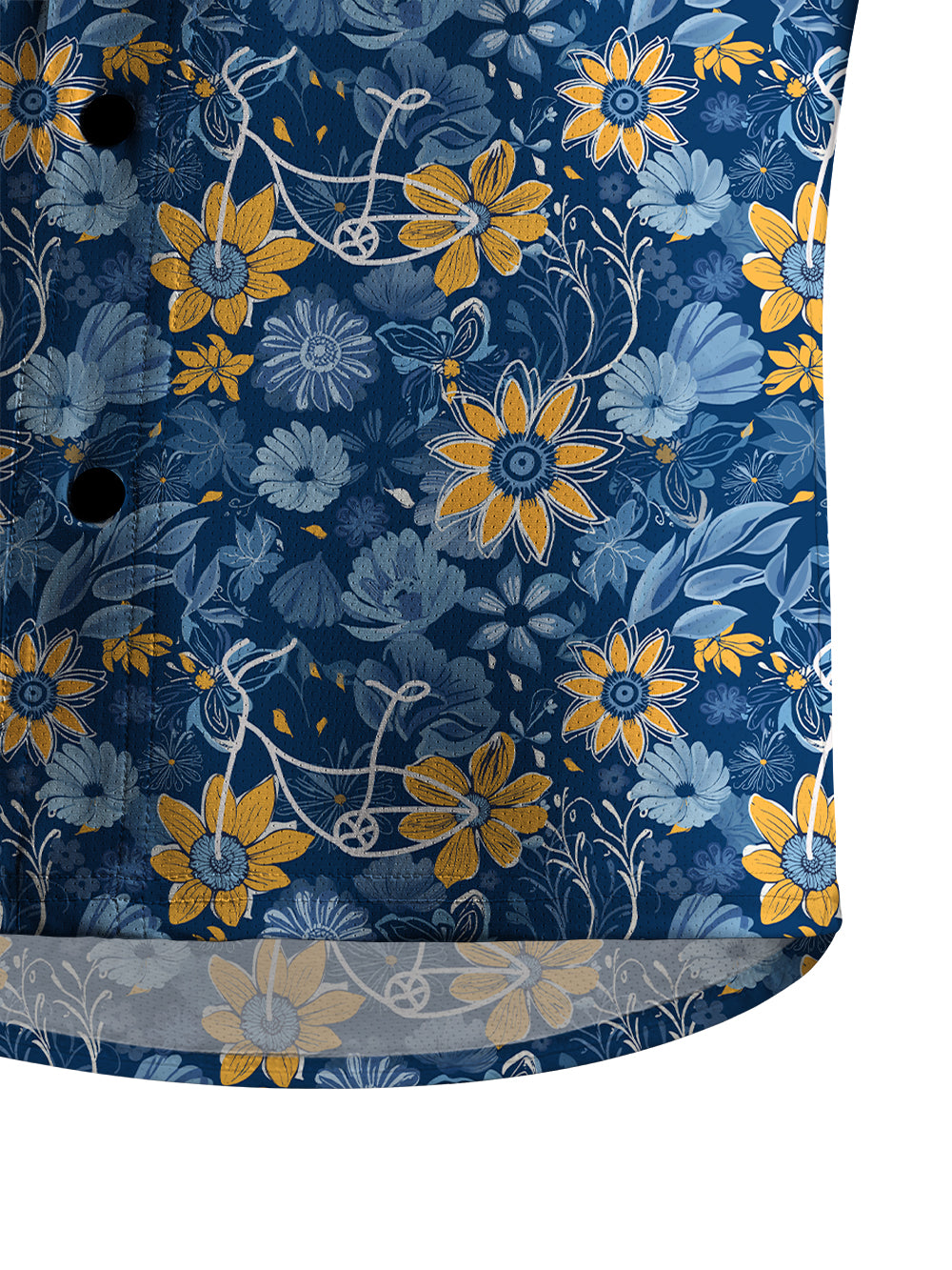 Orionride Flower Paradise Men's Stretchy Breathable Long Sleeve Gravel Shirt