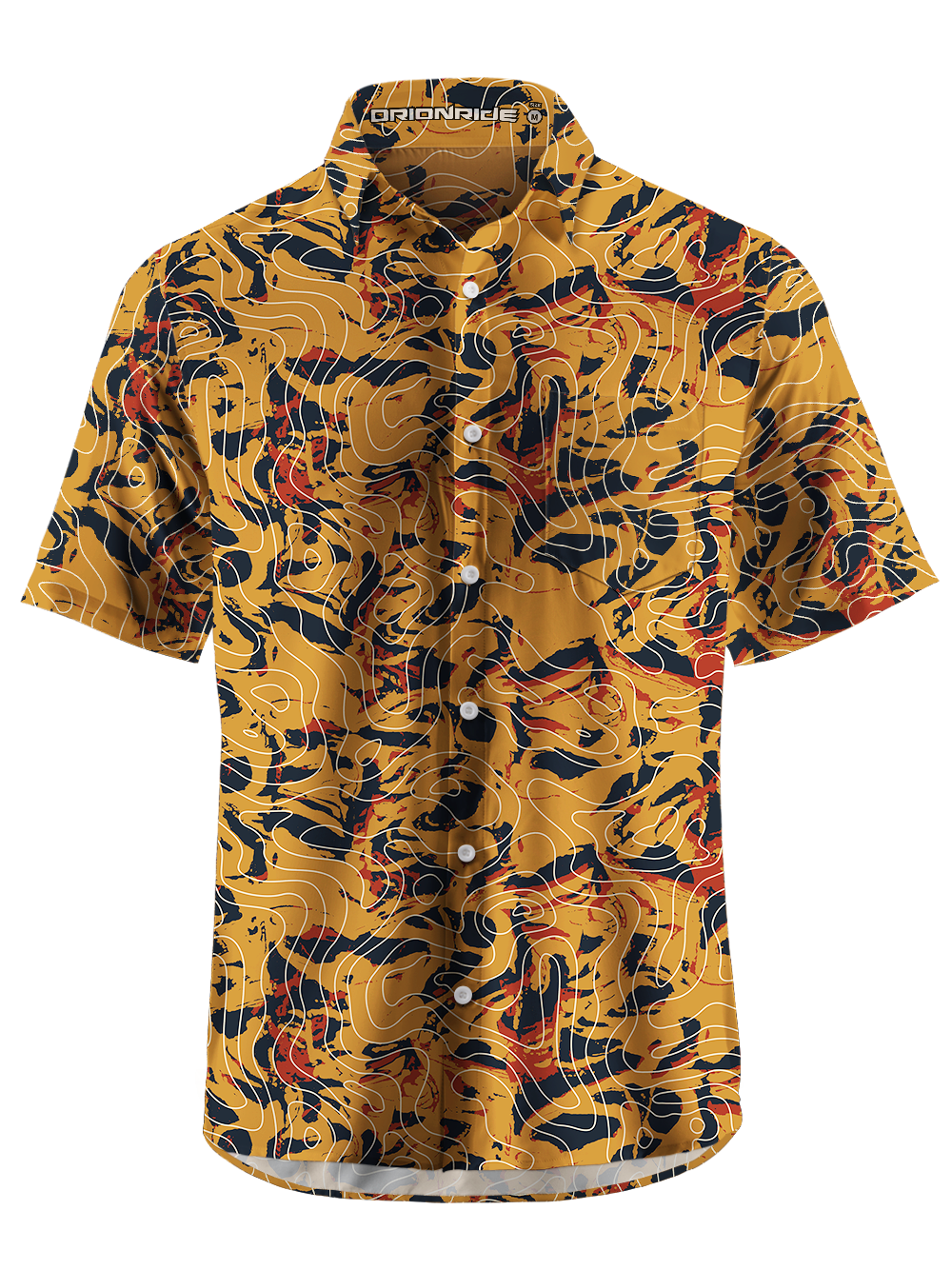Orionride Undulating Terrain Zipper Pockets Ultra Lightweight Short Sleeves Gravel Shirt