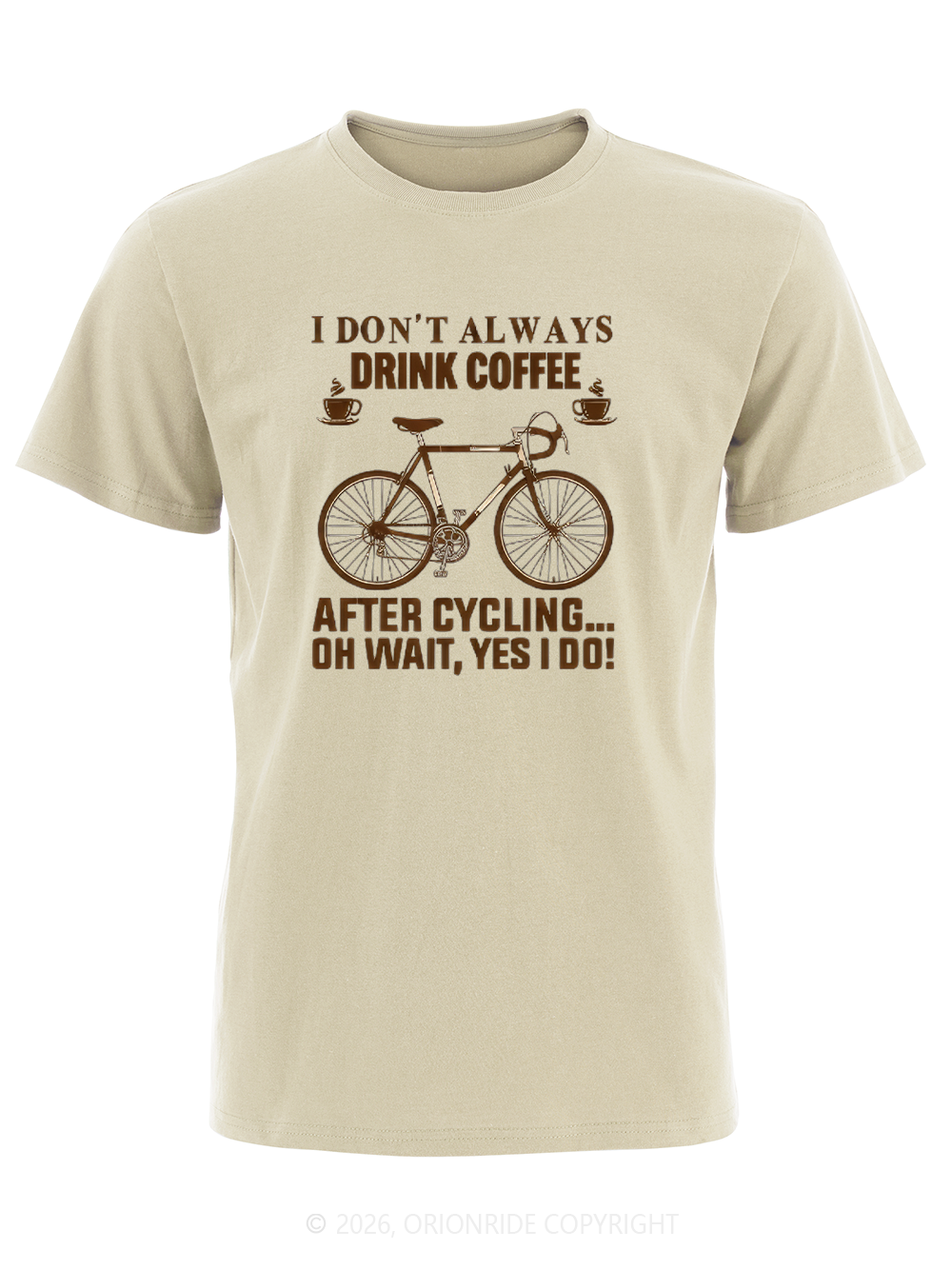 Orionride Drinking Coffee Short Sleeves Bike T-Shirt