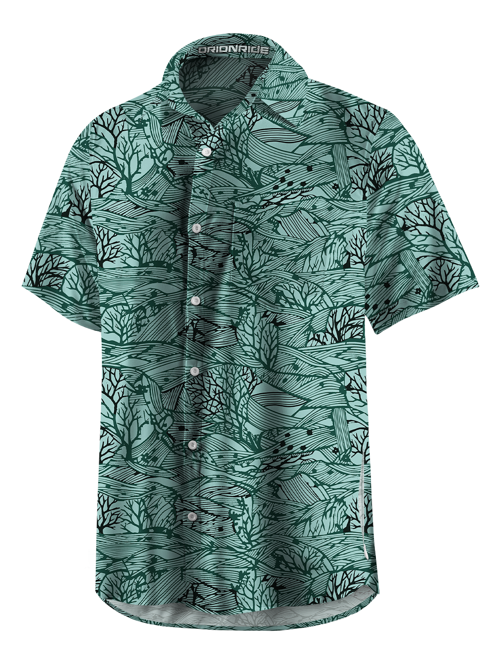 Orionride Forest Breathing Zipper Pockets Ultra Lightweight Short Sleeves Gravel Shirt