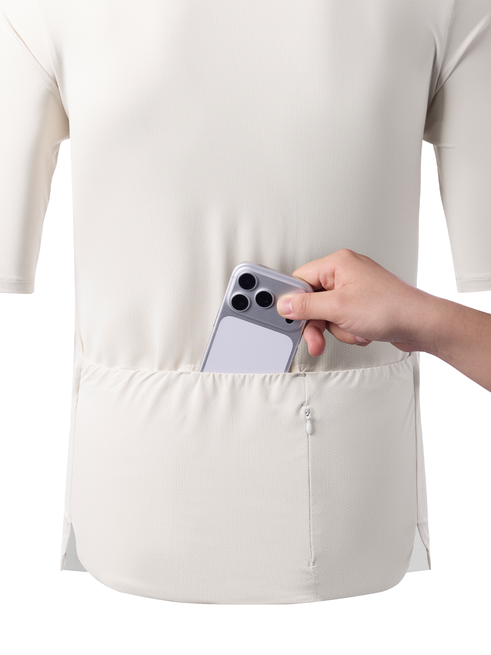 Orionride Men's Breathable Short Sleeve Technical Tee Beige