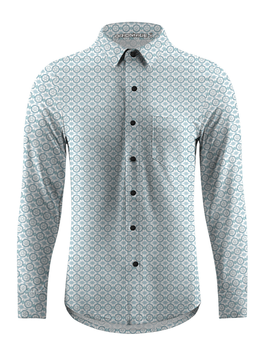 Orionride Gear Jigsaw Puzzle Men's Stretchy Breathable Long Sleeve Gravel Shirt