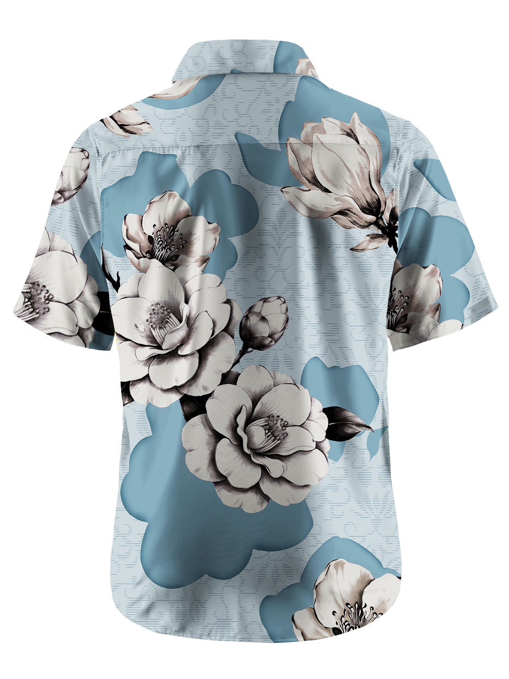 Orionride Porcelain Bloom Zipper Pockets Ultra Lightweight Short Sleeves Gravel Shirt