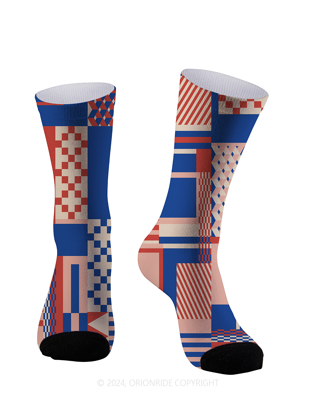 Orionride Geometric Patterns Cycling Socks