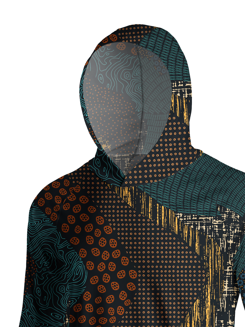 Orionride Map Code Long Sleeve Cycling Hoodie Shirt