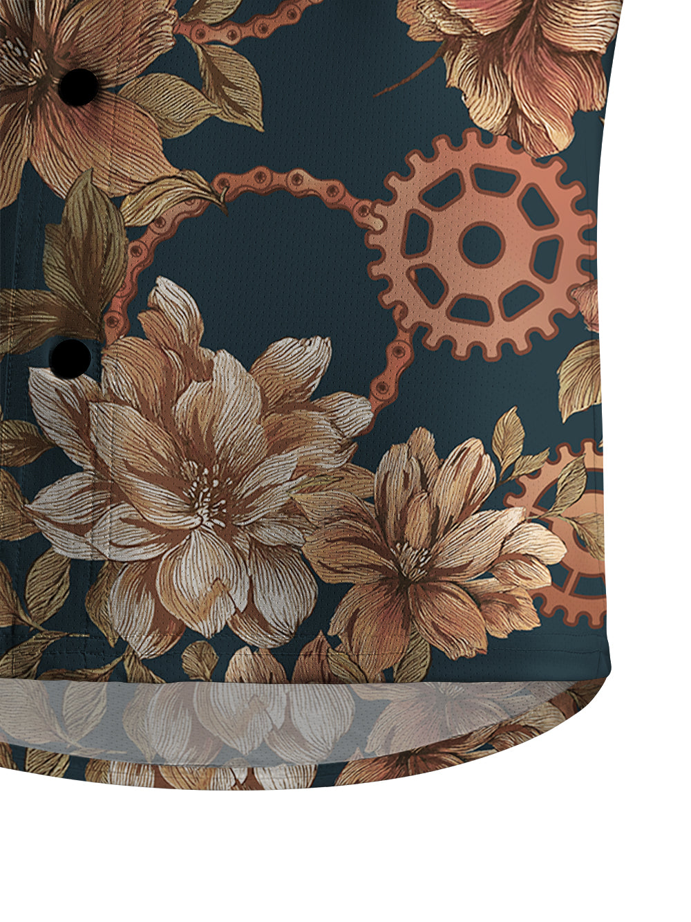 Orionride Memory Of Flowers Men's Stretchy Breathable Long Sleeve Gravel Shirt