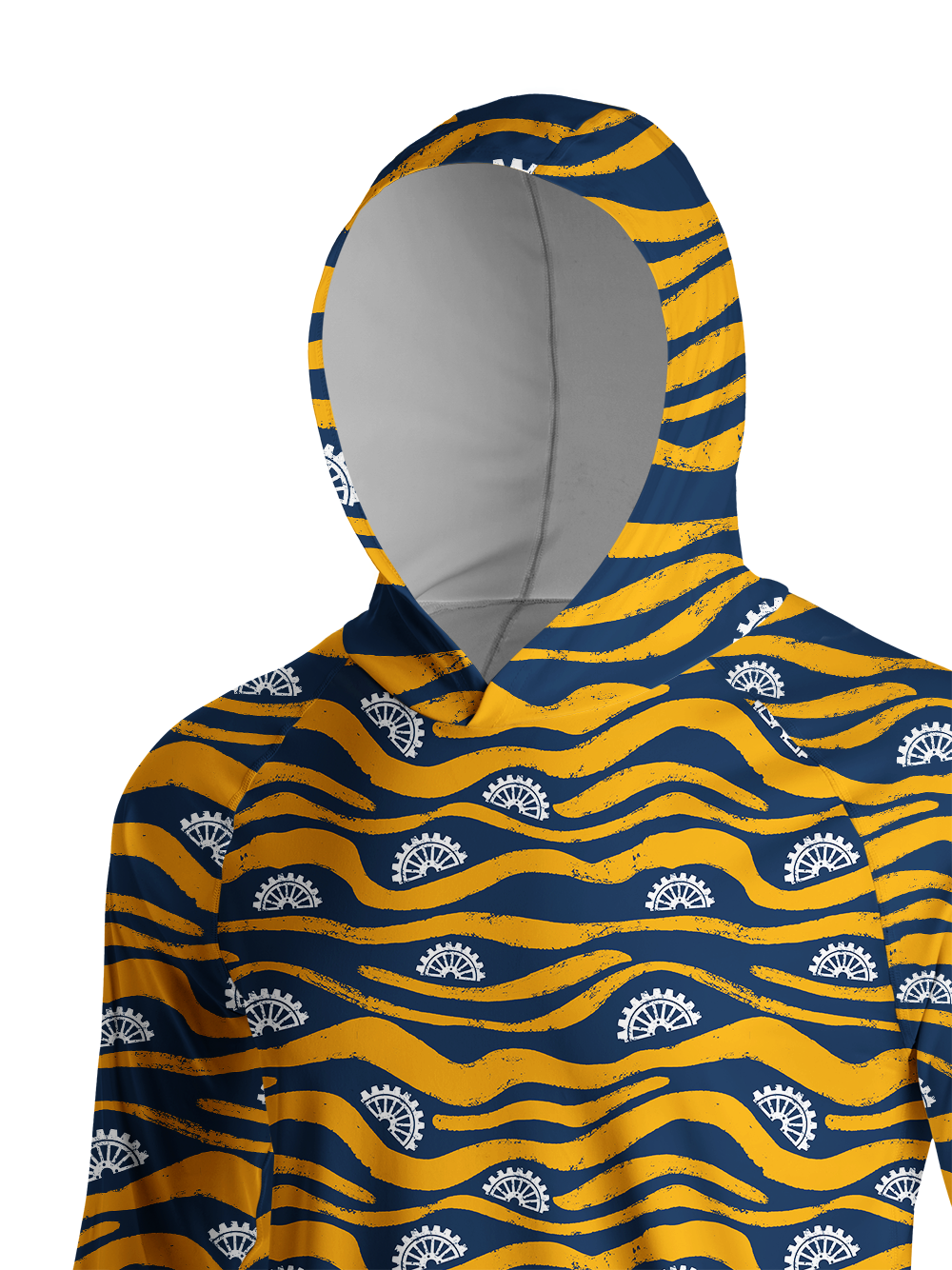 Orionride Gear Contour Lines Long Sleeve Cycling Hoodie Shirt