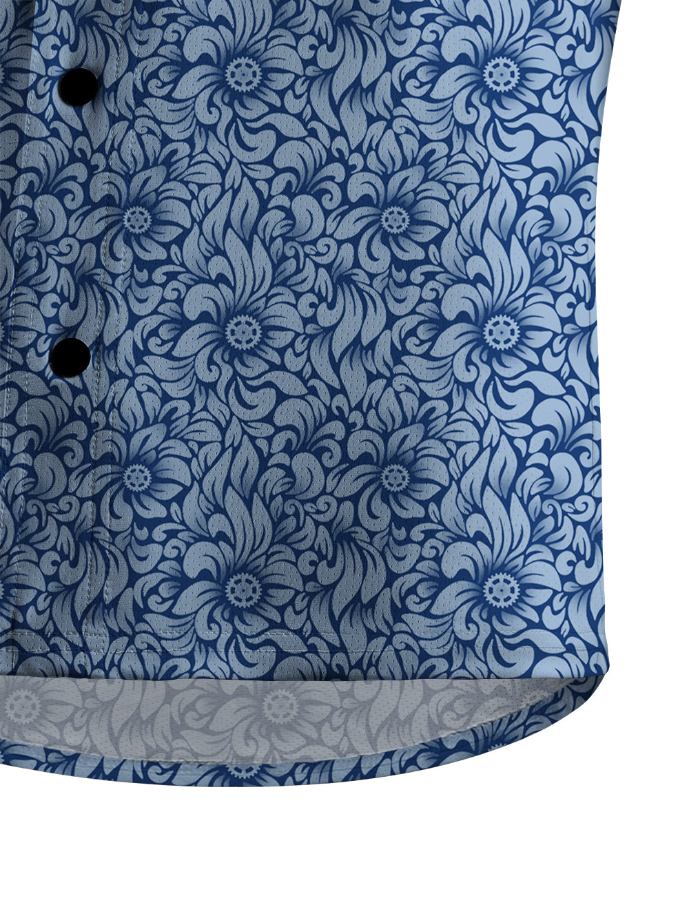 Orionride Swaying Flowers Men's Stretchy Breathable Long Sleeve Gravel Shirt