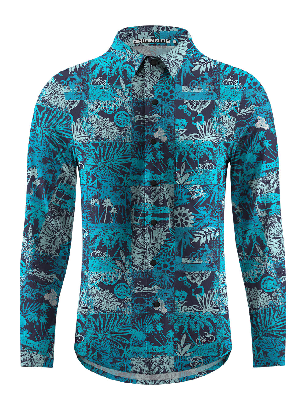 Orionride Beach Vacation Men's Stretchy Breathable Long Sleeve Gravel Shirt