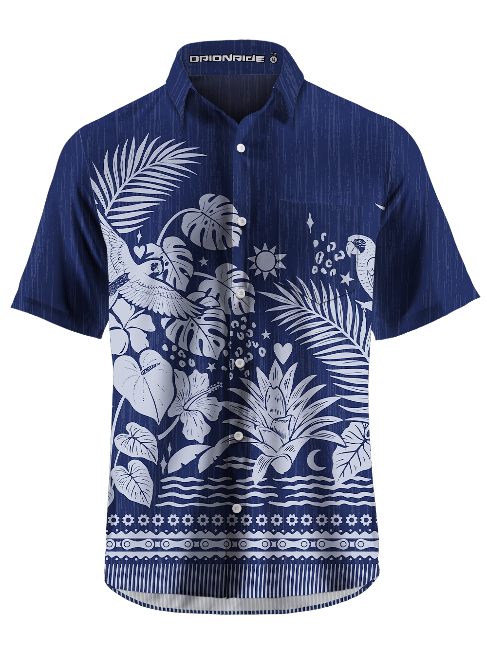 Orionride Tidal Islands Zipper Pockets Ultra Lightweight Short Sleeves Gravel Shirt