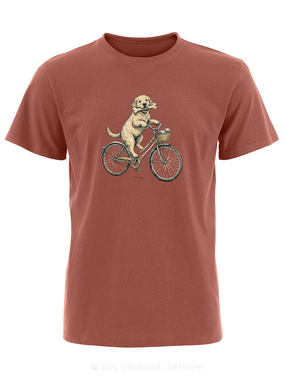 Orionride Puppy Riding A Bike Short Sleeves Bike T-Shirt