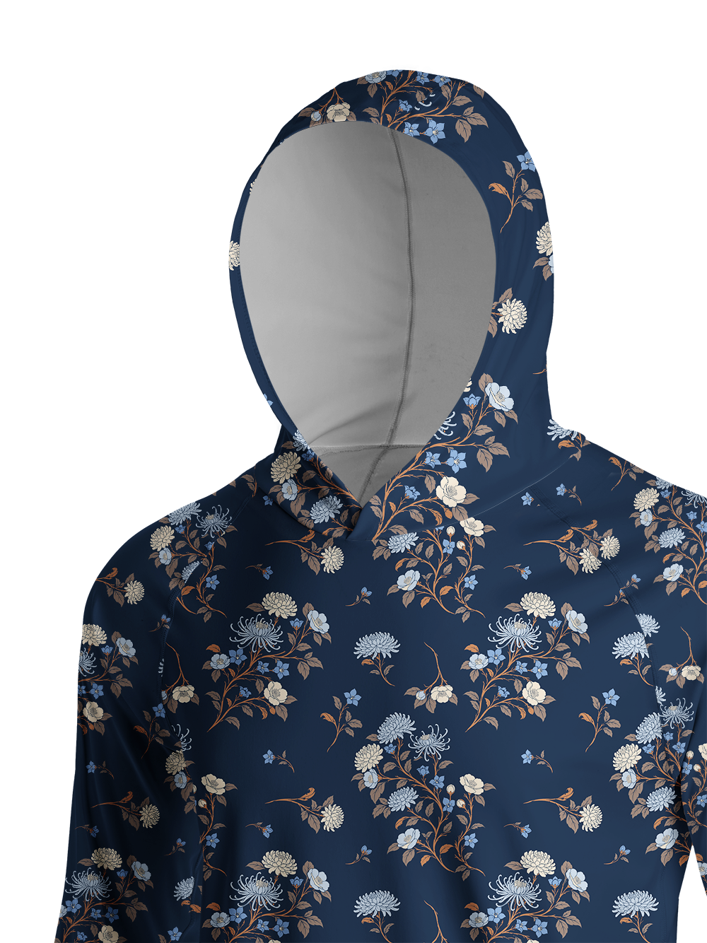 Orionride Japanese Bouquet Long Sleeve Cycling Hoodie Shirt