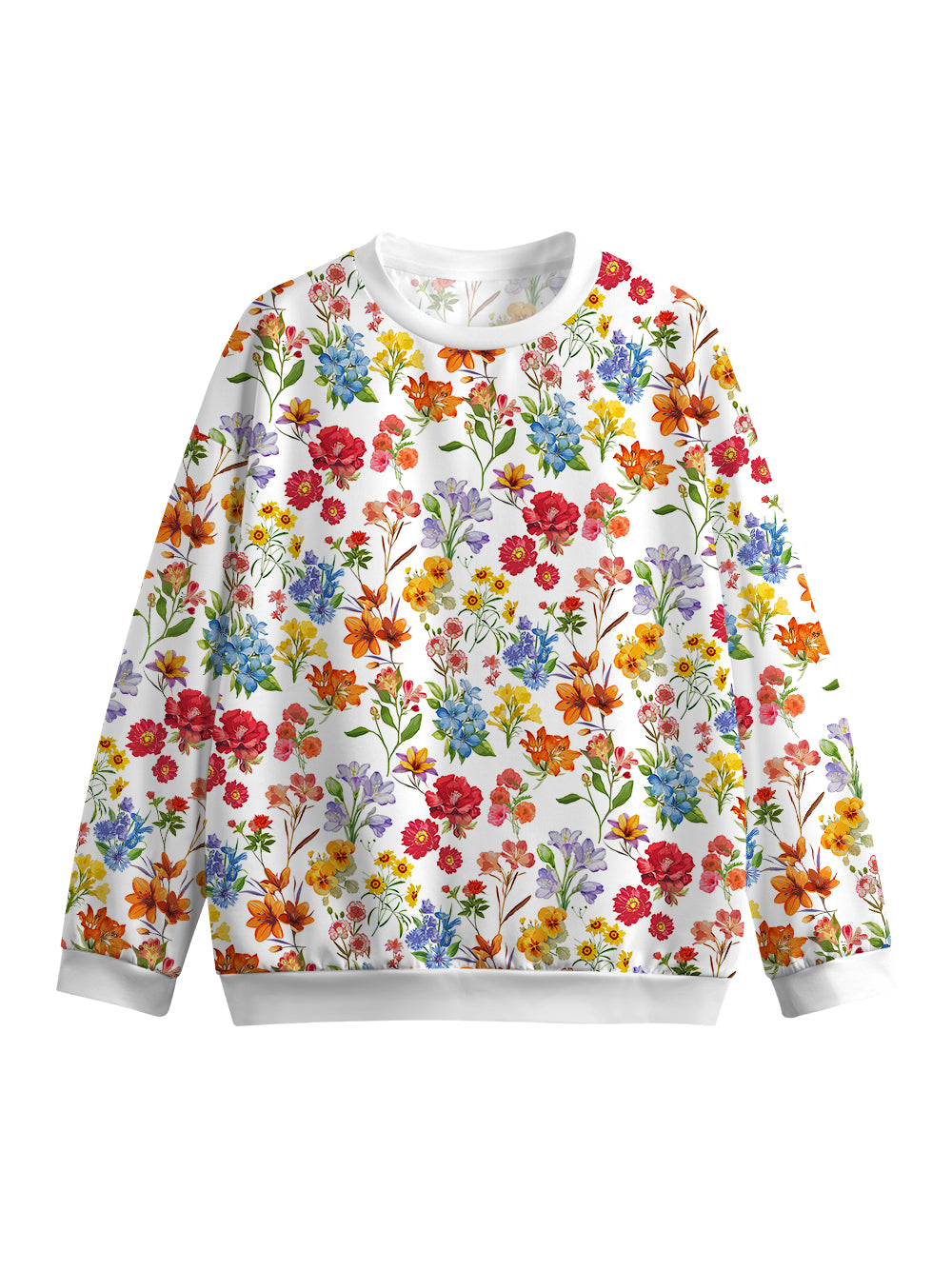 Orionride Sunshine Floral Women's Crew Neck Pullover Sweatshirt