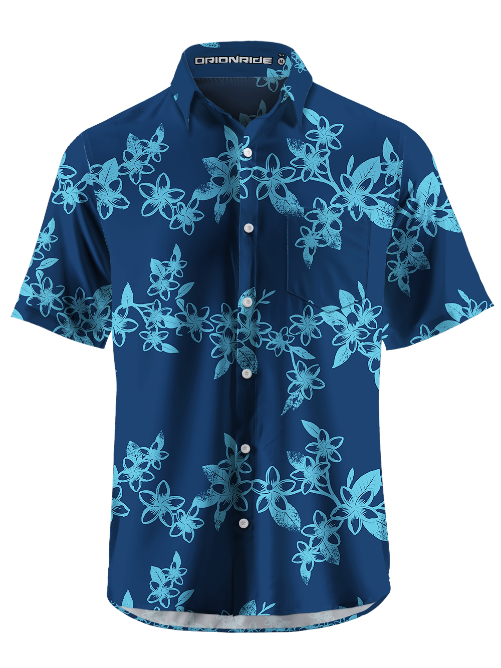 Orionride Ring-shaped Flowers Zipper Pockets Ultra Lightweight Short Sleeves Gravel Shirt