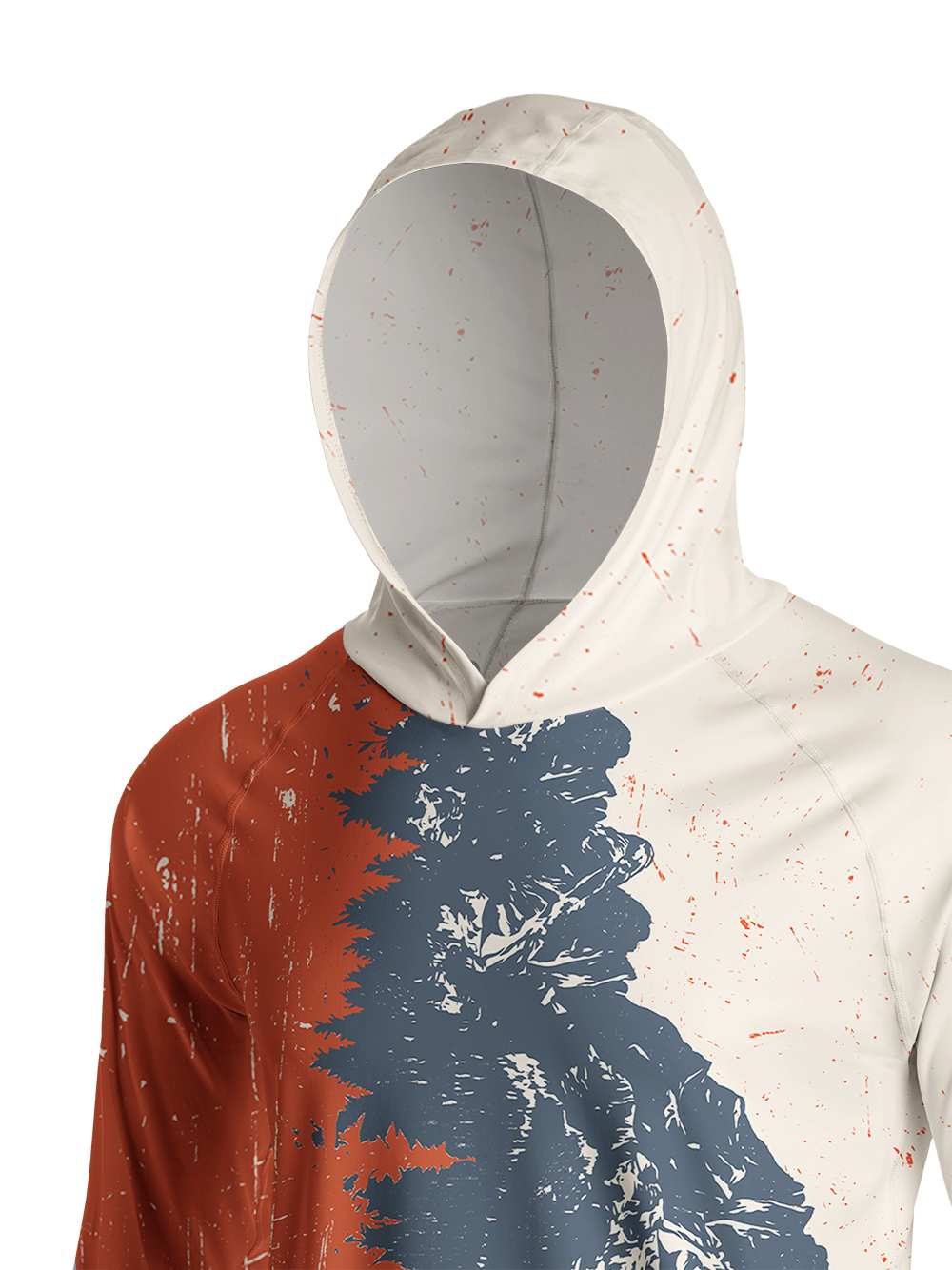 Orionride Mountain Reflection Long Sleeve Cycling Hoodie Shirt