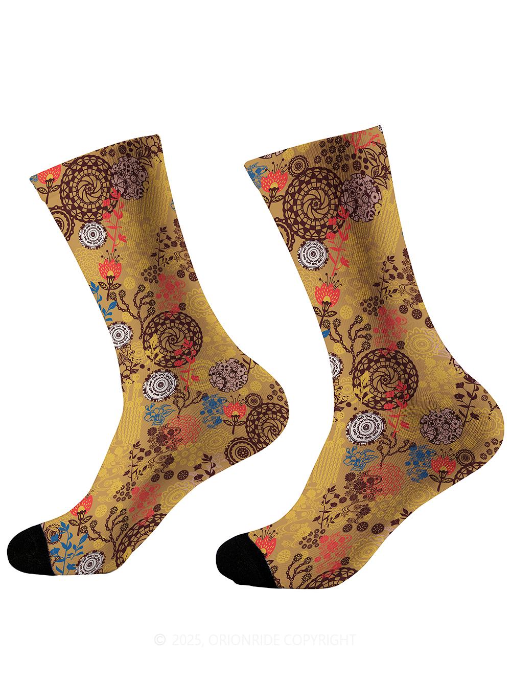 Orionride Magical Flowers Cycling Socks