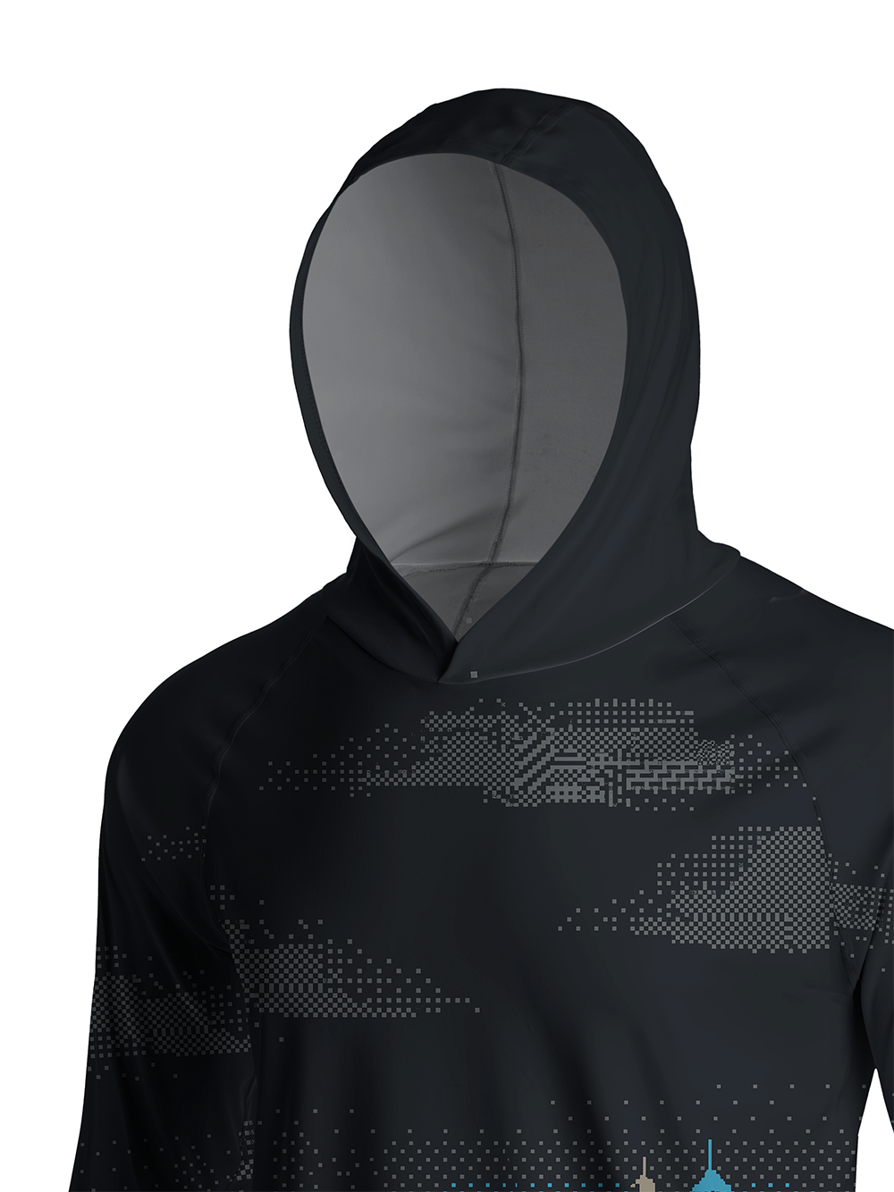 Orionride Towering Towers Long Sleeve Cycling Hoodie Shirt
