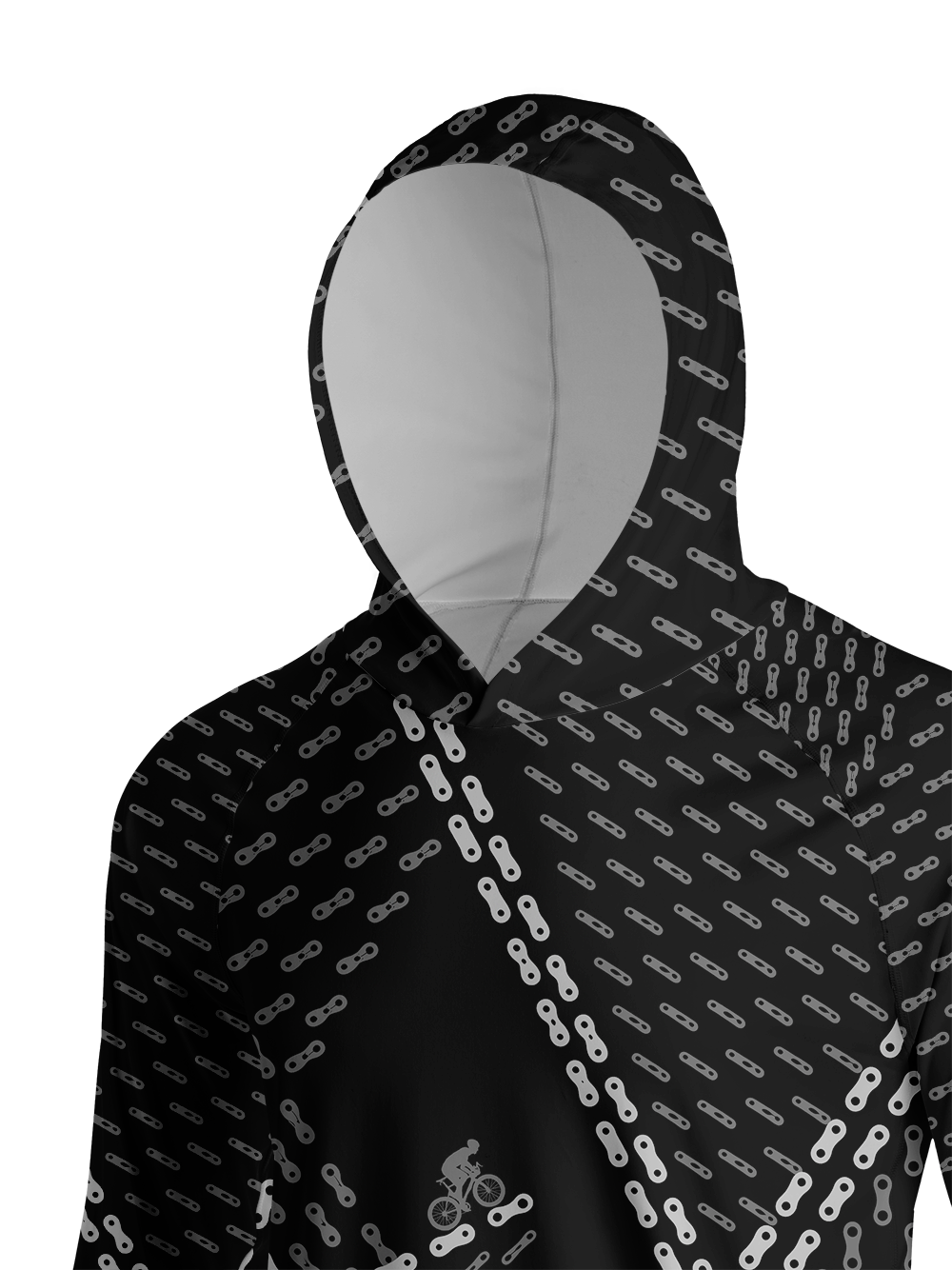 Orionride Chain Pattern Long Sleeve Cycling Hoodie Shirt