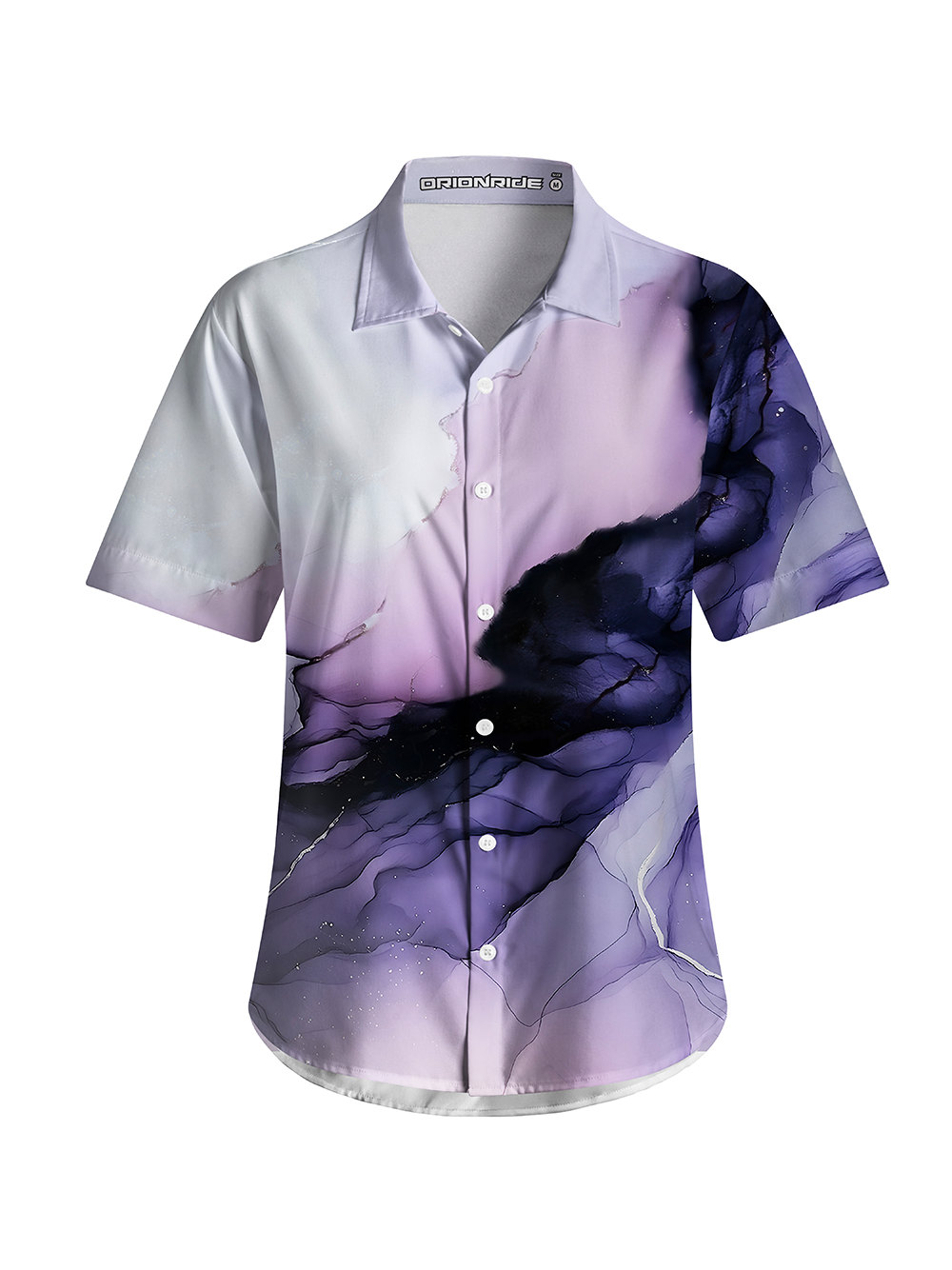 Orionride Purple Ink Zipper Pockets Ultra Lightweight Short Sleeves Women's Gravel Shirt
