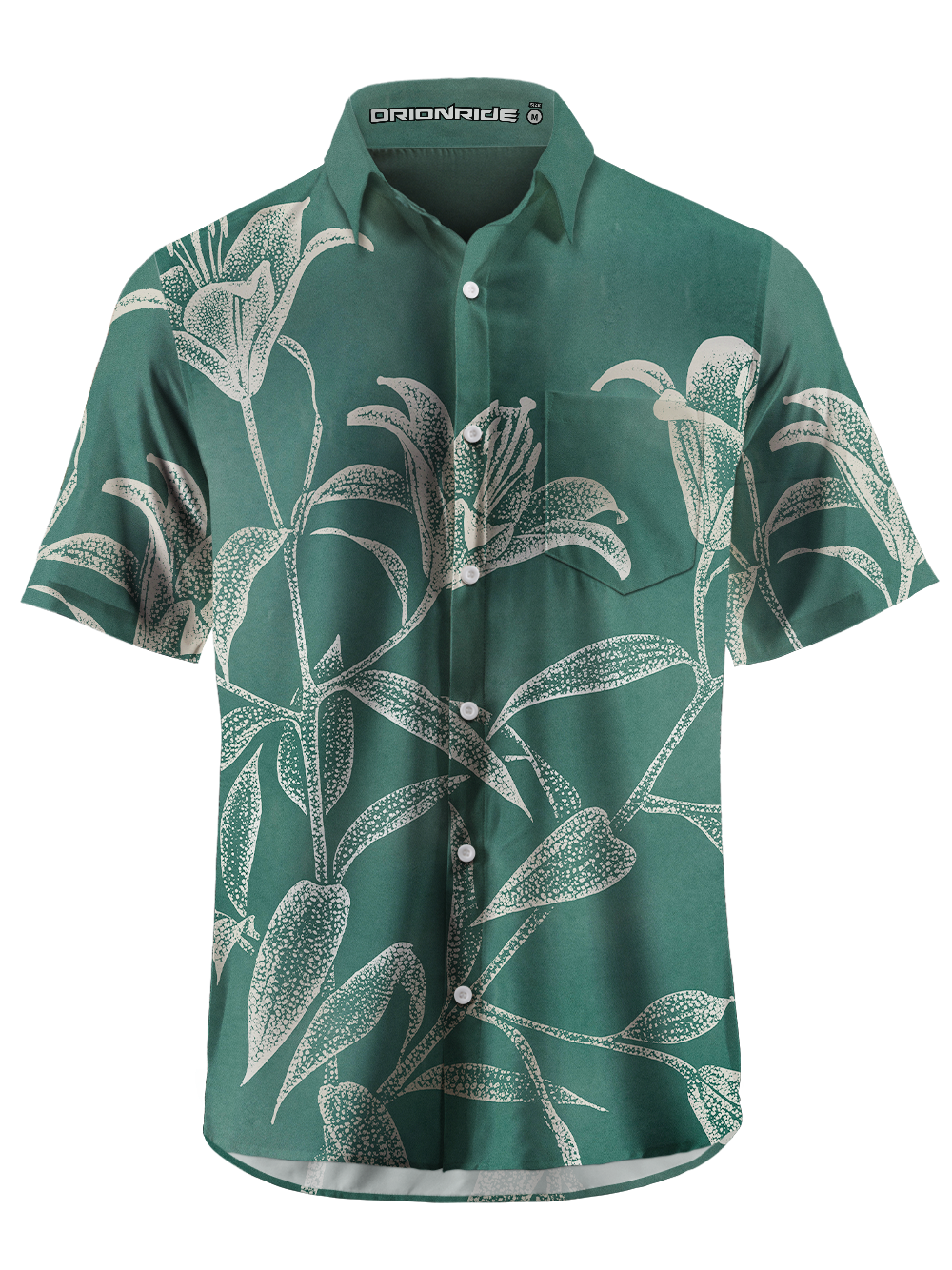 Orionride Gilded Lilies Zipper Pockets Ultra Lightweight Short Sleeves Gravel Shirt
