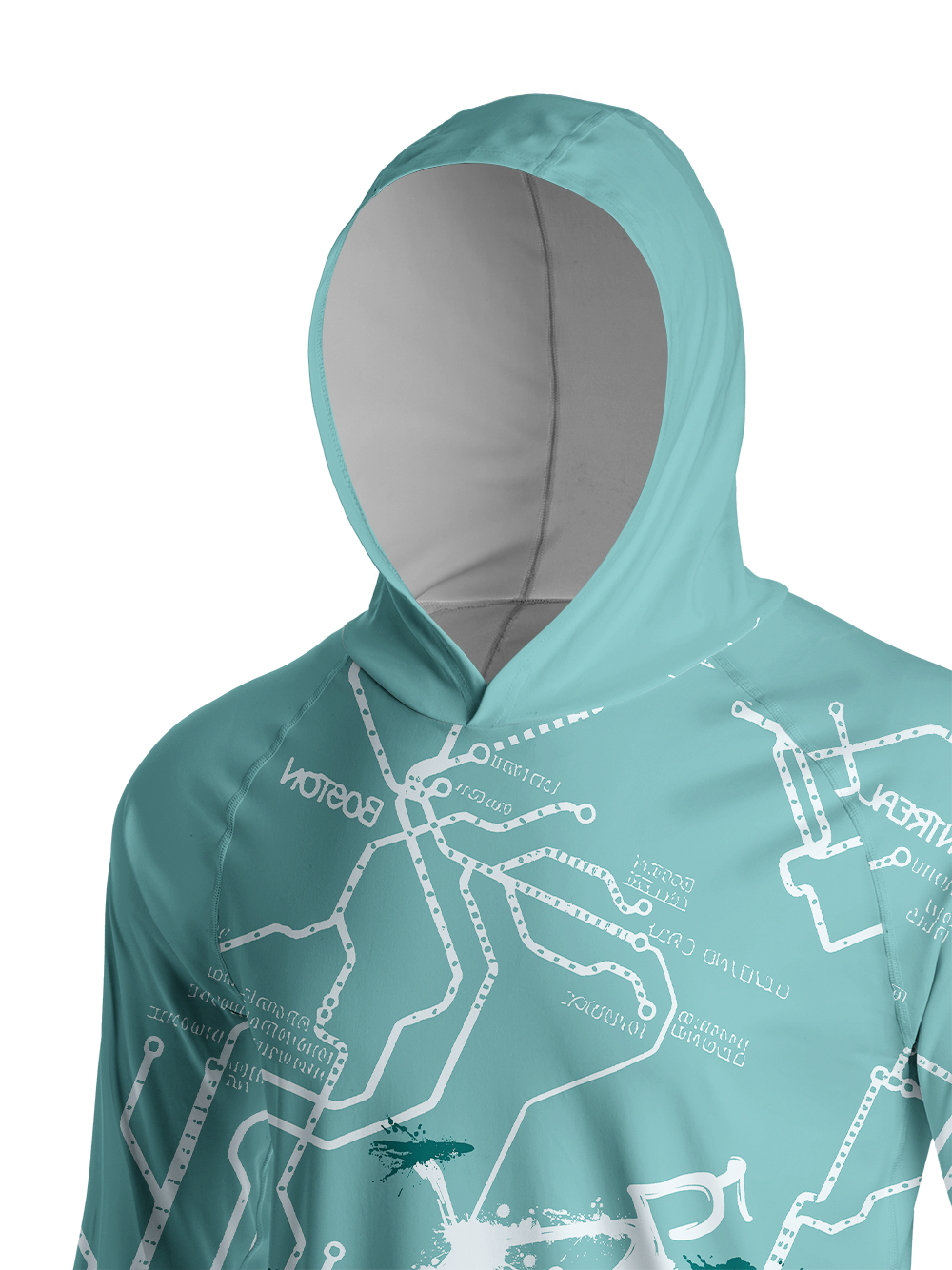 Orionride Green Trail Long Sleeve Cycling Hoodie Shirt