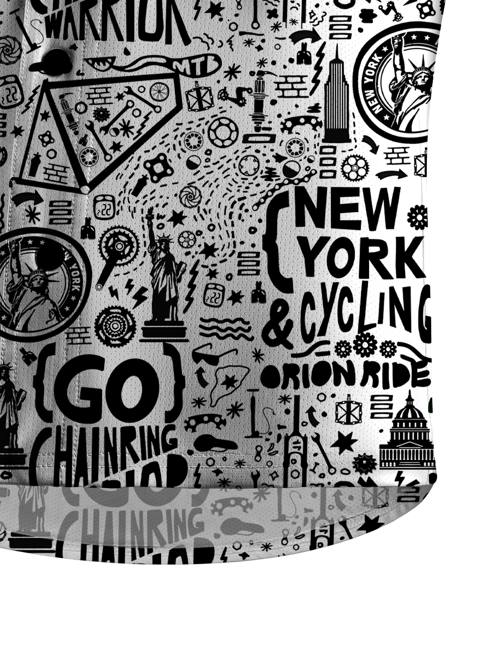 Orionride Go To New York Men's Stretchy Breathable Long Sleeve Gravel Shirt