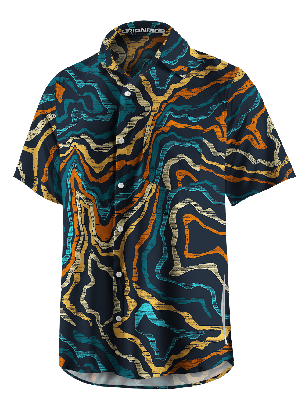 Orionride Desert Landform Zipper Pockets Ultra Lightweight Short Sleeves Gravel Shirt
