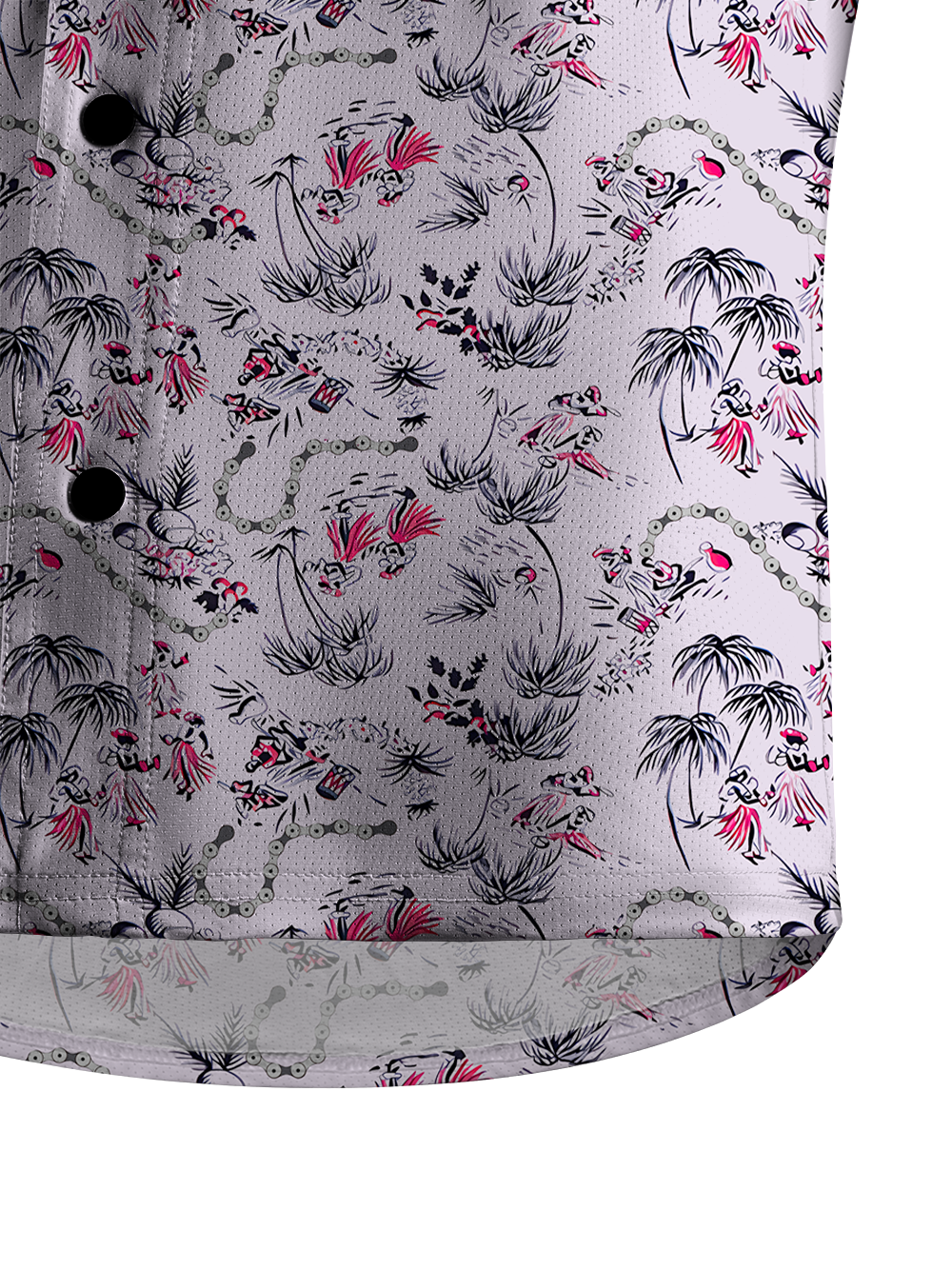 Orionride Chain And Flowers Men's Stretchy Breathable Long Sleeve Gravel Shirt