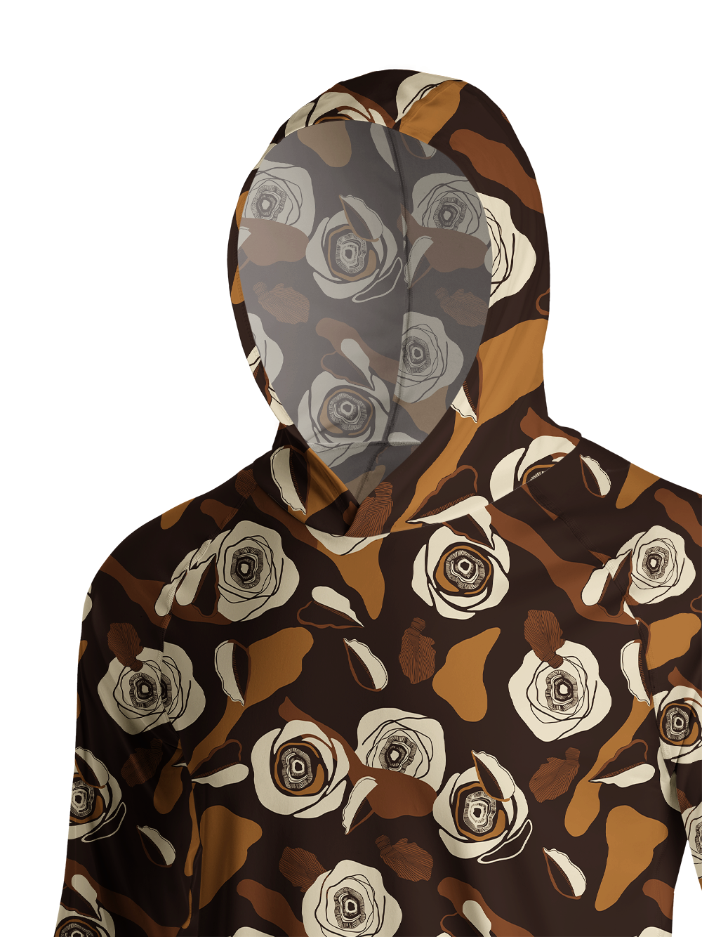Orionride Abstract Garden Long Sleeve Cycling Hoodie Shirt